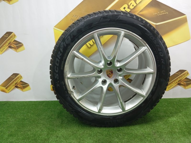 9Y0601025BE Колесо Porsche Cayenne R20 5x130, Pirelli 305/40 R20, зимнее, шипы фото 1