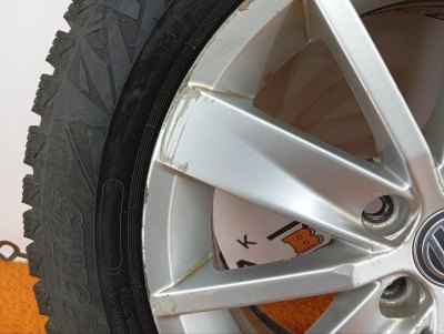 Колесо Skoda Rapid R15 5x100, Cordiant 185/65 R15, зимнее, липучка