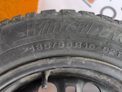 Колесо Skoda Rapid R15 5x100, Cordiant 185/65 R15, зимнее, липучка