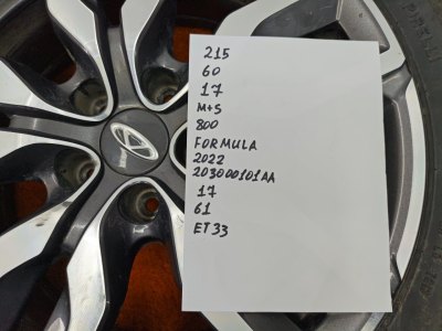 Колесо Chery Tiggo 4 R17 5x108, Formula 215/60 R17, зимнее, липучка