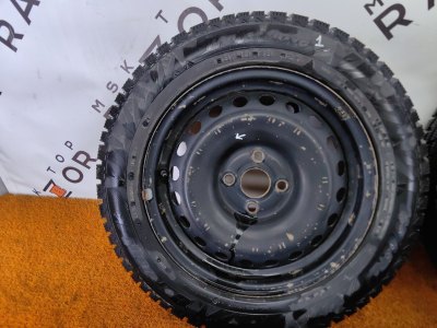 Колесо Kia Rio R15 4x100, Cordiant 185/65 R15, зимнее, липучка