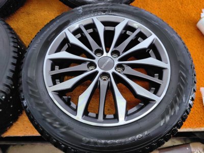 Колесо Omoda S5 R16 5x108, Ikon tyres 205/55 R16, зимнее, шипы