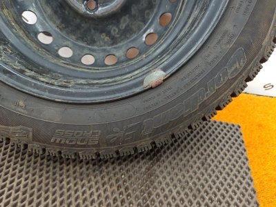 Колесо Kia Rio X-Line R16 4x100, Cordiant 185/65 R16, зимнее, шипы