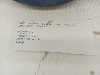 Колесо BMW 3 R16 5x120, Nokian 205/60 R16, зимнее, липучка