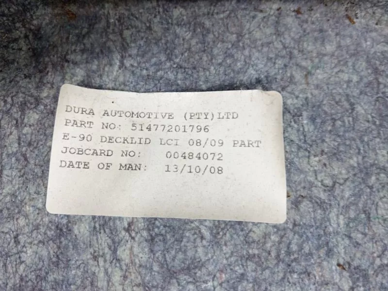 Обшивка крышки багажника BMW 3-Series 2008 51477201796 E90