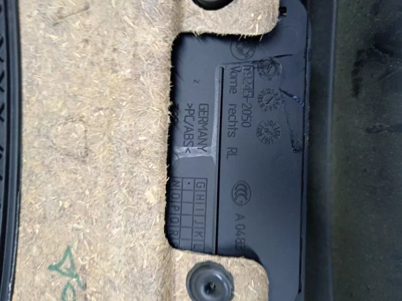 Обшивка двери BMW 3-Series 2008 51419167832 E90, передняя правая